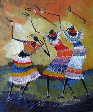  bailarines Arte - Tres bailarines negros de África.
